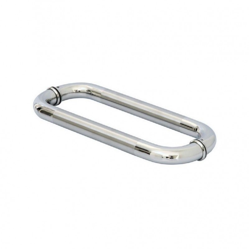 Stainless steel handle for two-tone glass door