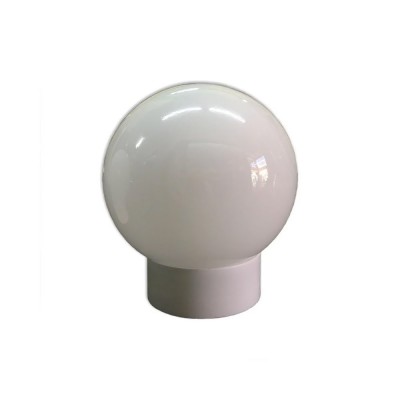White retro bathroom wall lamp with globe - bubble