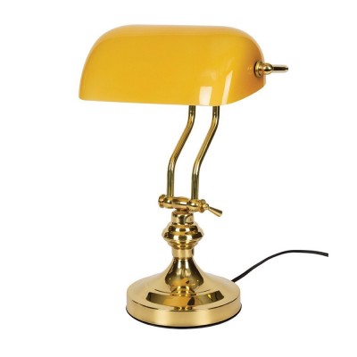 Yellow library type desk lamp