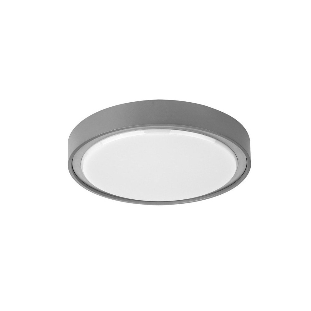 Gray LED ceiling light ø26cm