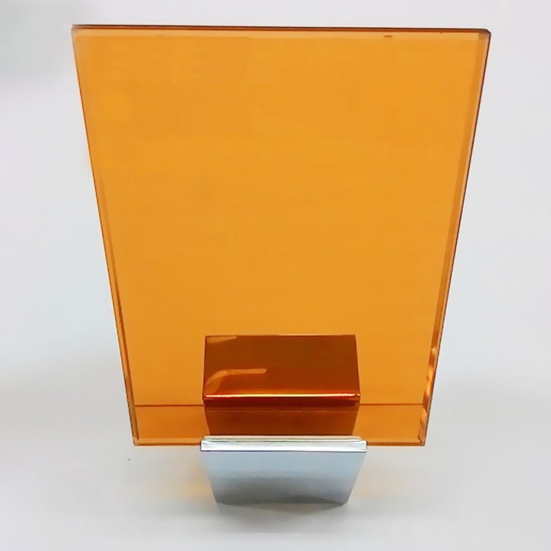 Γυάλινη πόρτα ανοιγόμενη διάφανη 10mm triplex securit 80x210cm πορτοκαλί