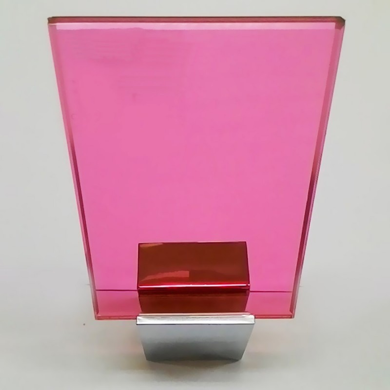 Γυάλινη πόρτα ανοιγόμενη διάφανη 10mm triplex securit 80x210cm ροζέ