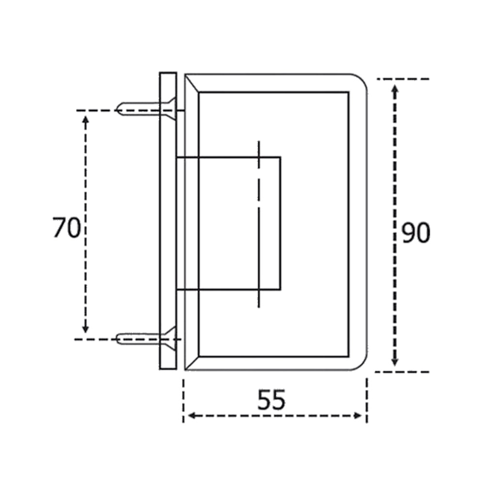 Opening glass door transparent 10mm securit with bull knob