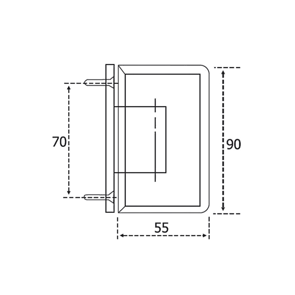 Glass door opening 10mm securit 80x210cm pink - fuchsia