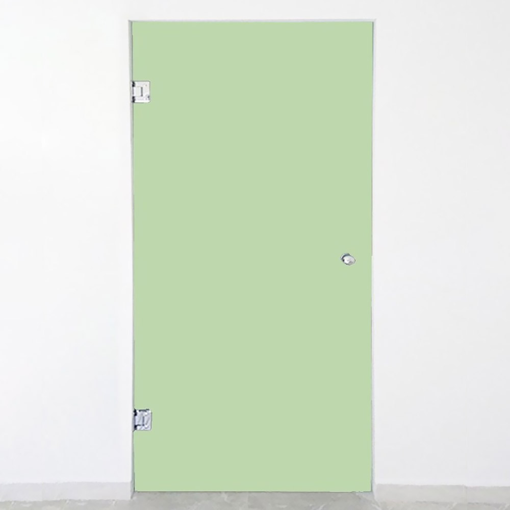 Γυάλινη πόρτα ανοιγόμενη 10mm securit 80x210cm παλ πράσινο