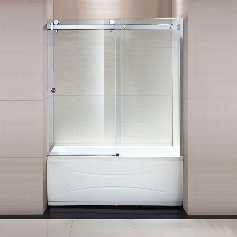 Glass bathroom shower cabin 10mm 140x140cm with 1 sliding sheet inox guide