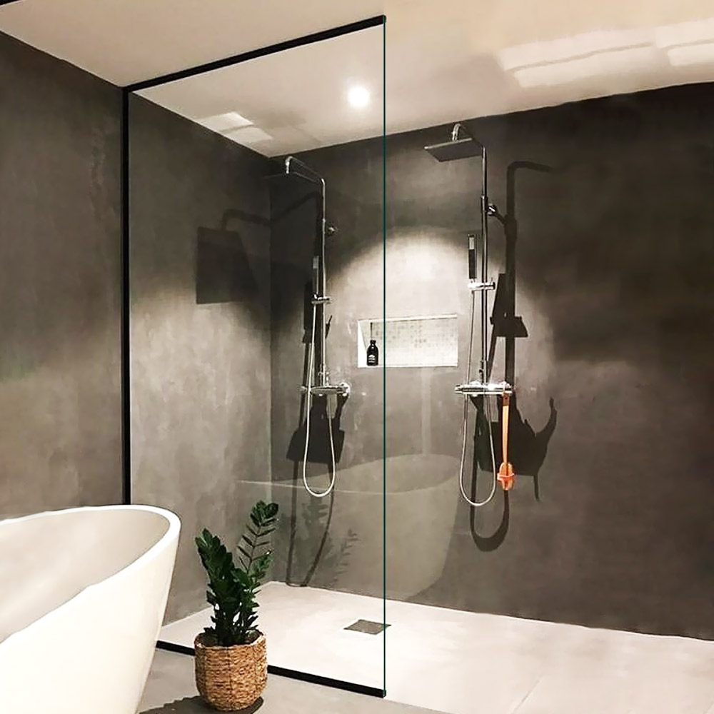 Fixed glass partition for shower 10mm securite 90x225cm