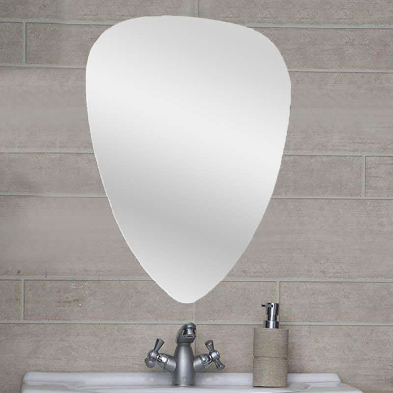 Bathroom wall mirror in drop design 48x60cm