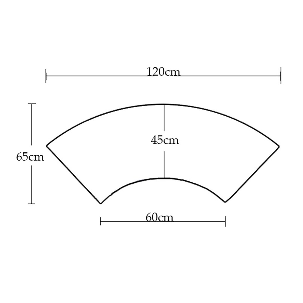 Καθρέπτης 120x65cm σε σχήμα τοξωτό - βεντάλια