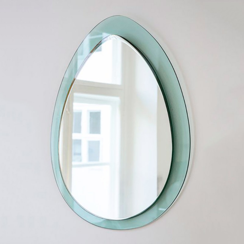  Drop mirror 60x80cm with transparent triplex crystal