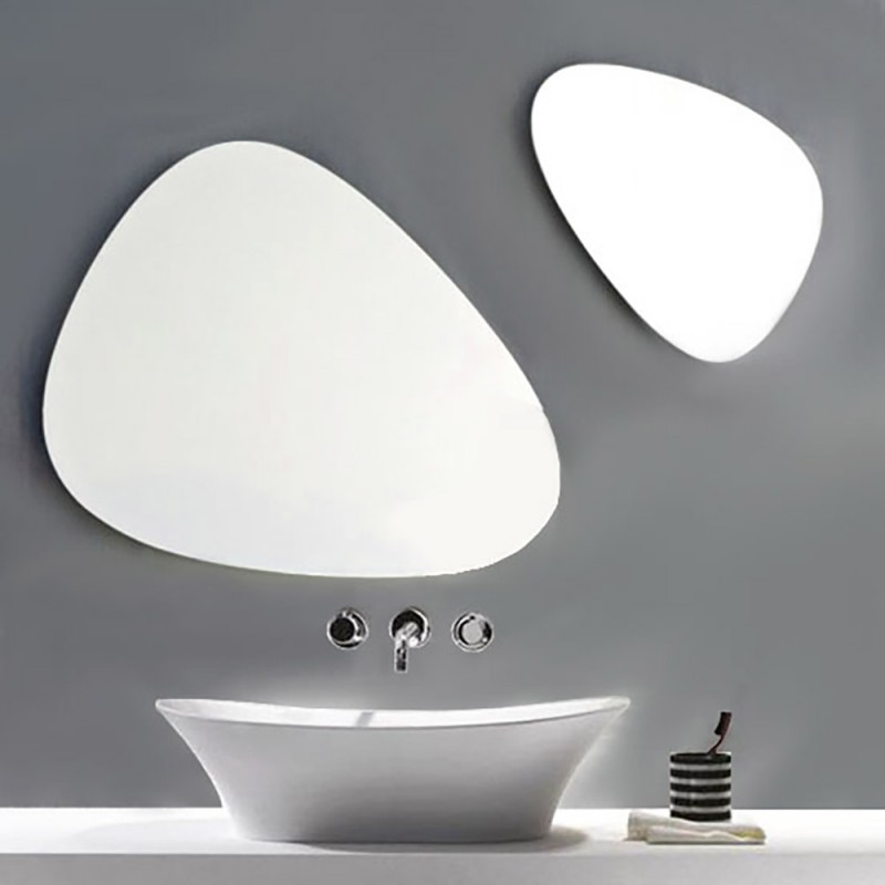  Pebble shaped bathroom wall mirrors set