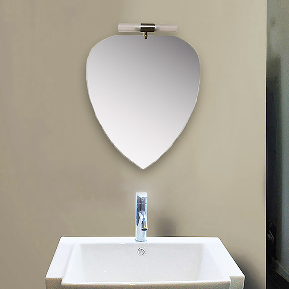 Mirror 48x60cm in drop design with two light fixture