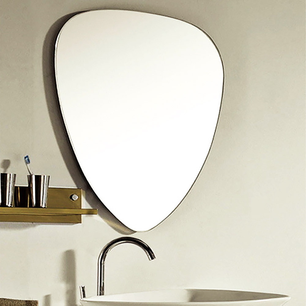 Mirror 48x60cm in drop design with two light fixture