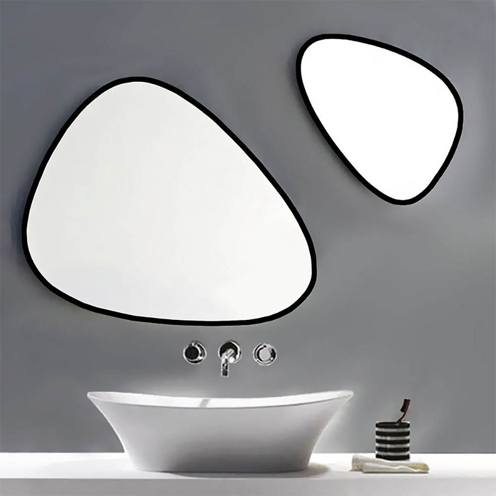 Καθρέπτες μπάνιου τοίχου σετ σε σχήμα βότσαλο