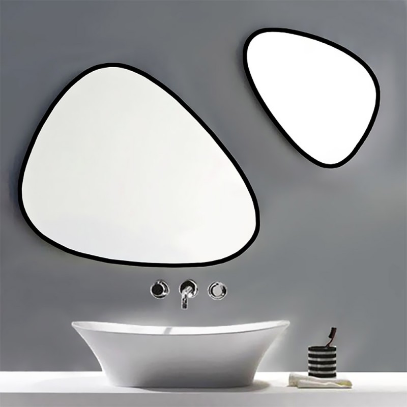  Pebble shaped bathroom wall mirrors set