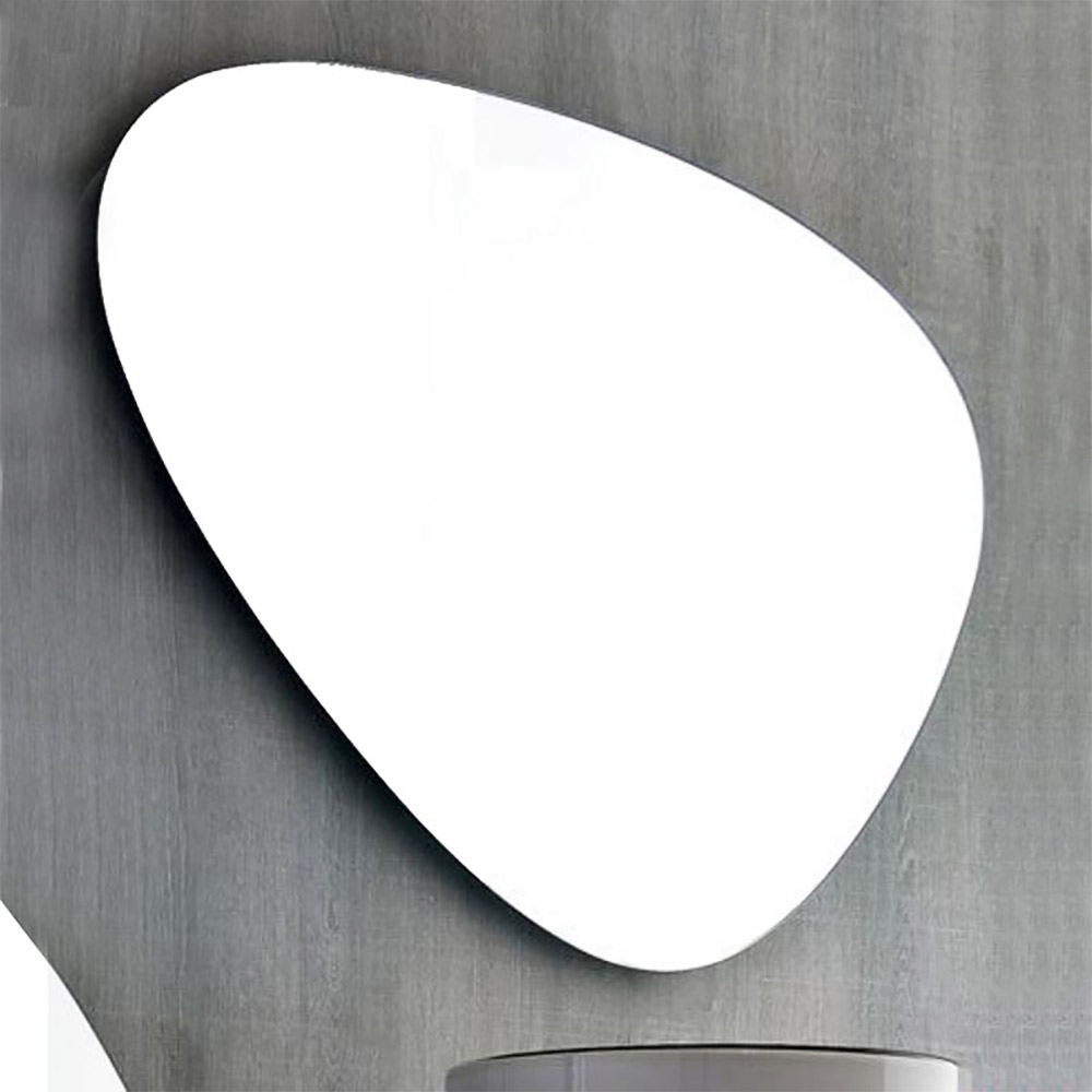 Bathroom wall mirror 53x75cm in the shape of a pebble No4