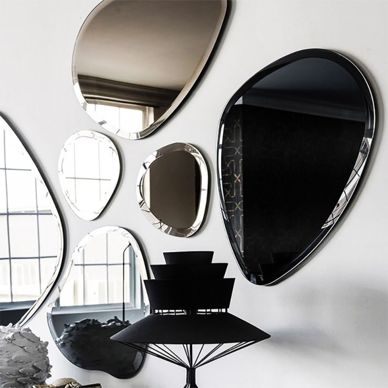  Composition of bijoux mirrors in the shape of a pebble - 6 pieces