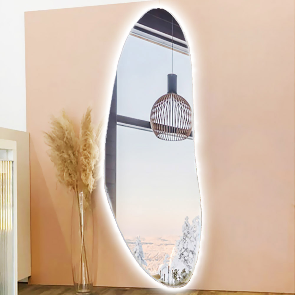 Καθρέπτης 60x200cm οβάλ ολόσωμος σε ελεύθερο σχέδιο