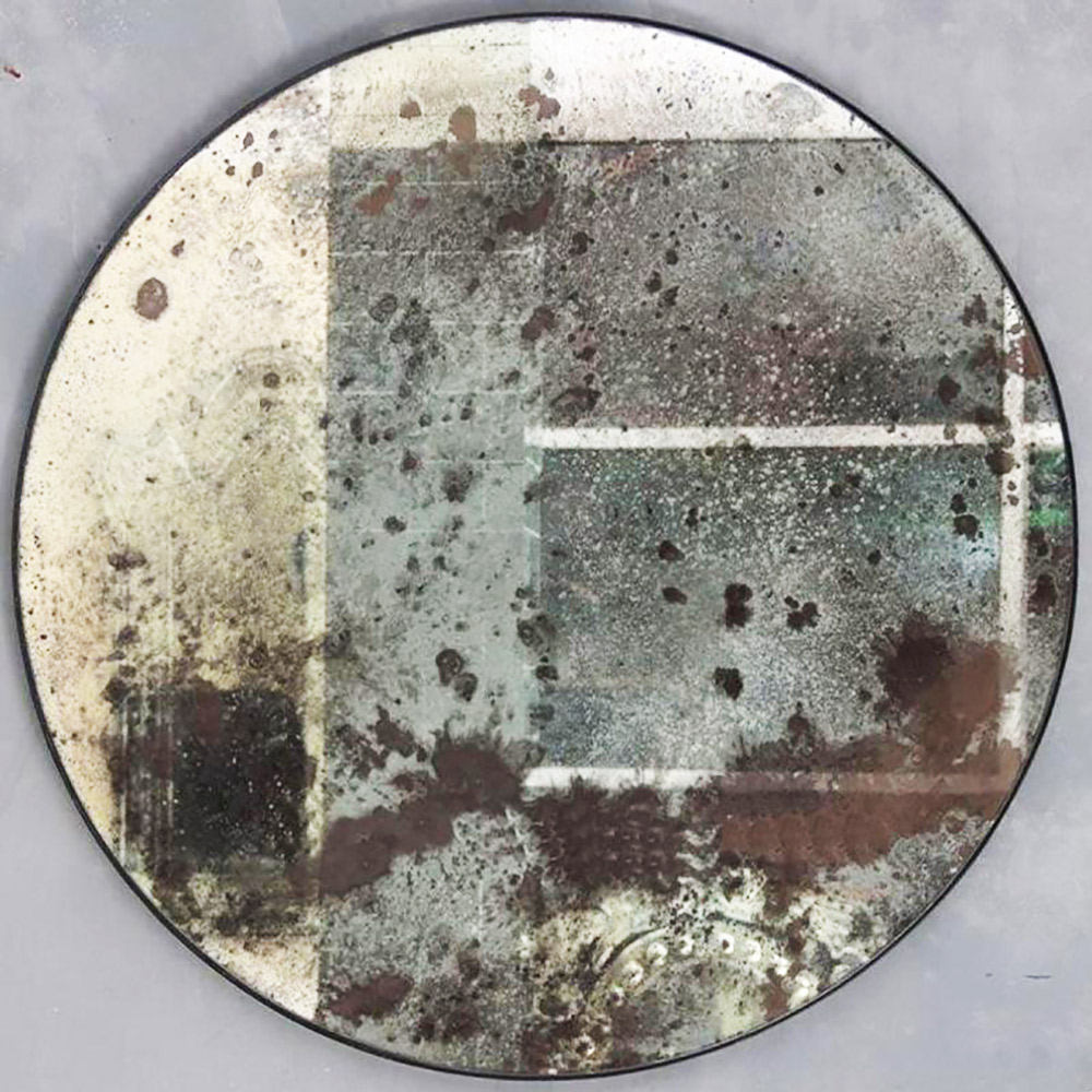 Antique round wall mirror Ø: 90cm - Ø: 120cm