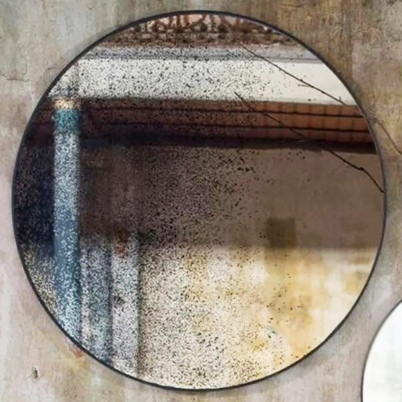Antique round wall mirror Φ: 90cm - Φ: 120cm