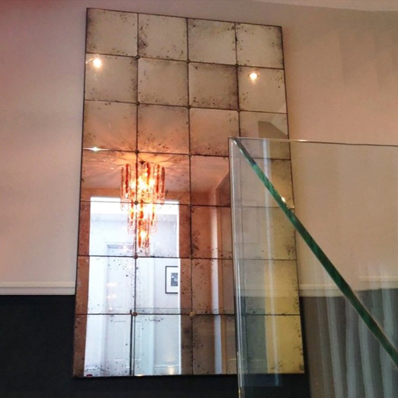 Καθρέπτης 90x200cm αντικέ με διακοσμητικά στοιχεία