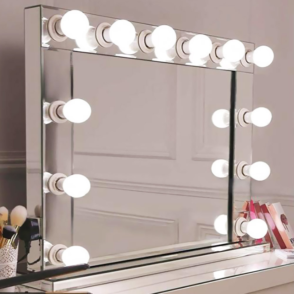 Mirror 90x70cm with lighting for Hollywood make up