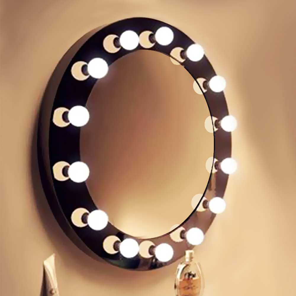  Round mirror Ø80cm with lighting for Hollywood make-up