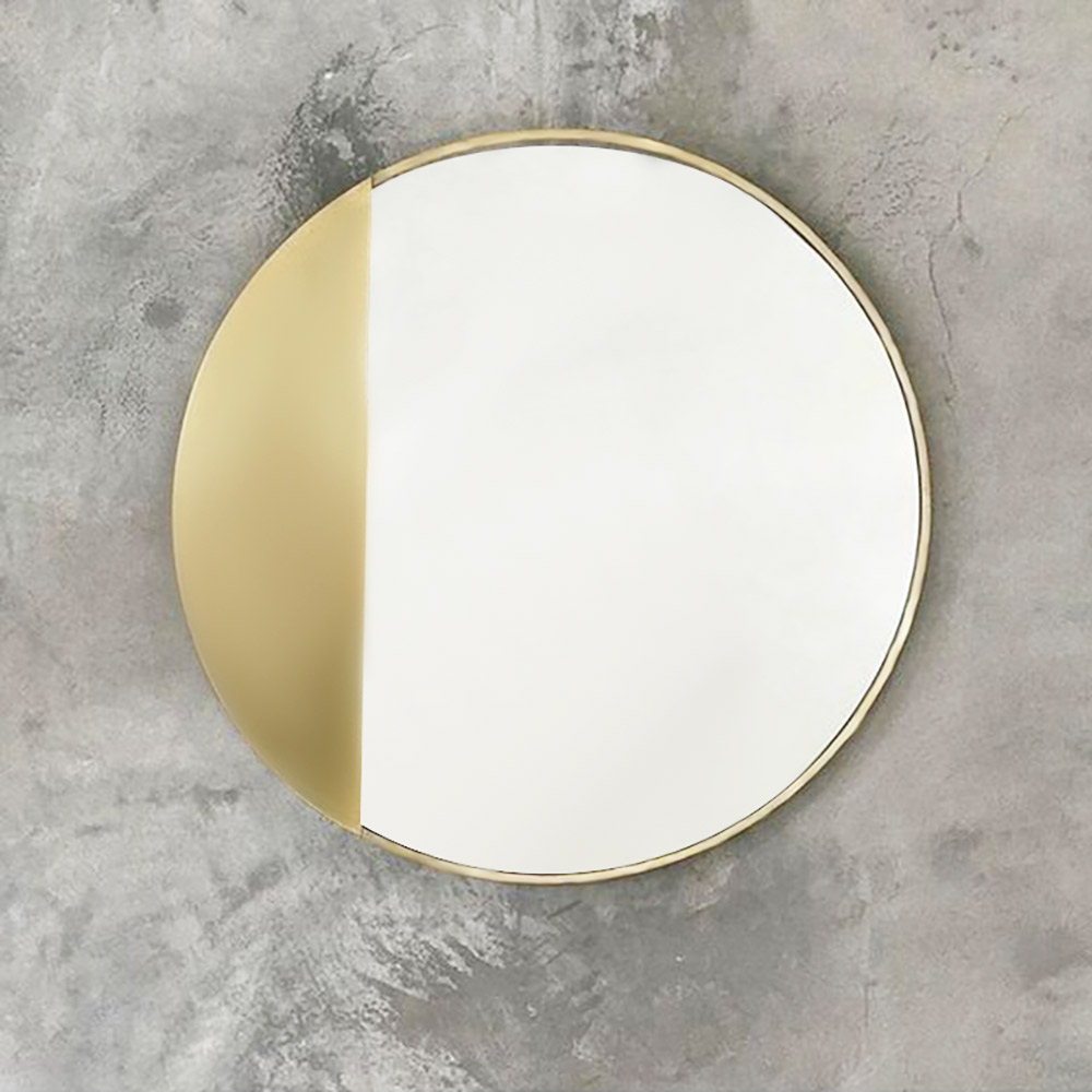 Round mirror Ø60cm with steel blade