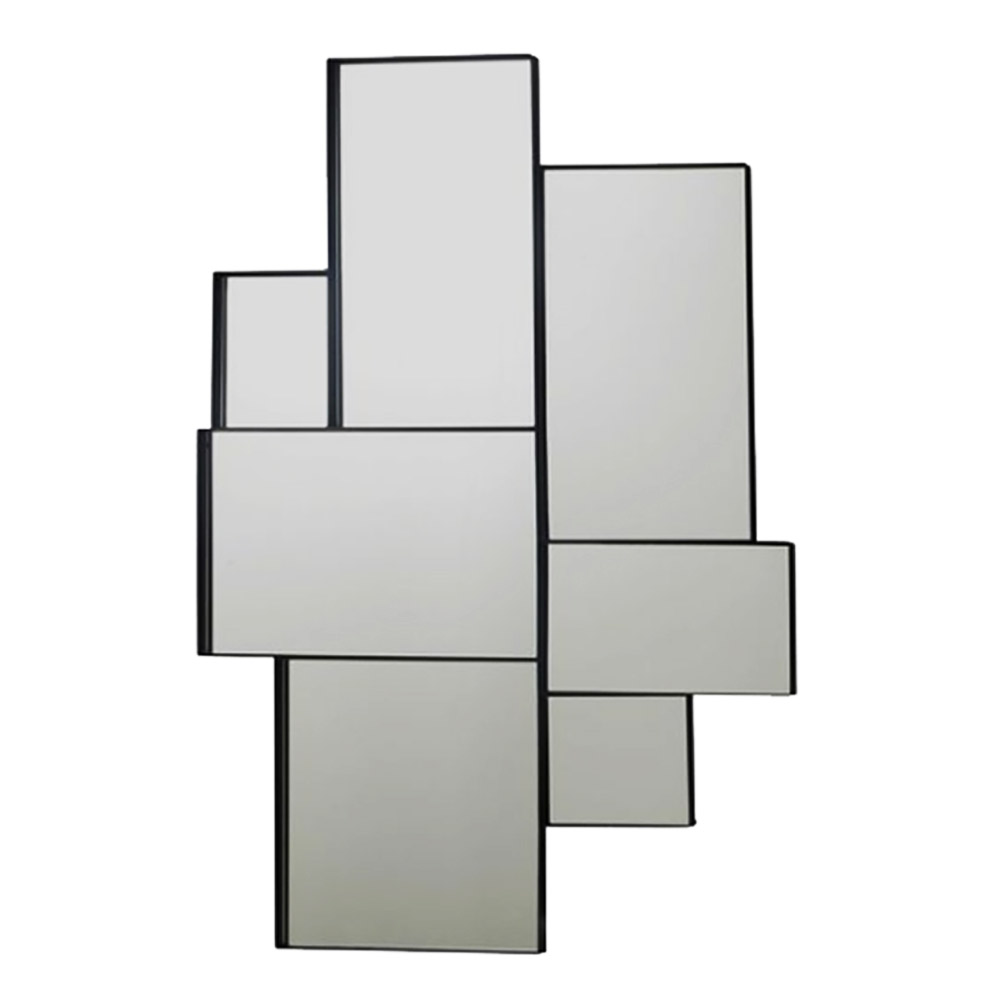 Mirror with metal frame made of steel blade 130x90cm