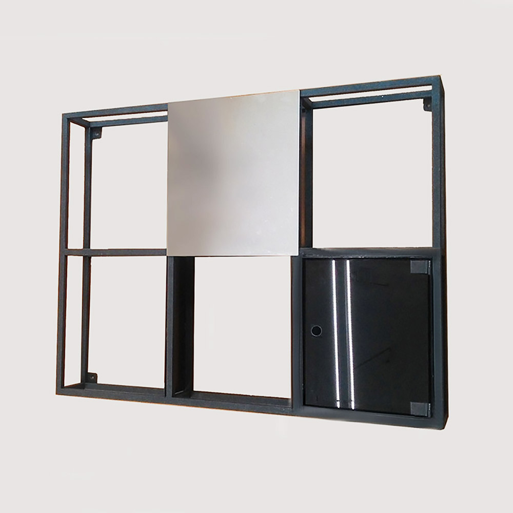 Mirror 90x70x12cm with shelves and cabinet