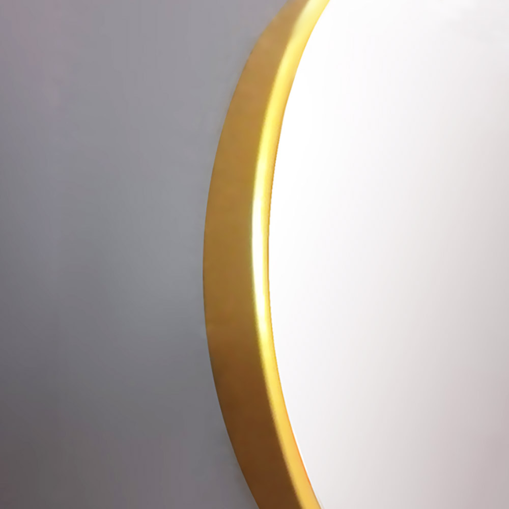 Set of round mirrors in gold, black, light blue, white color set of 3 pieces - metal wall bathroom