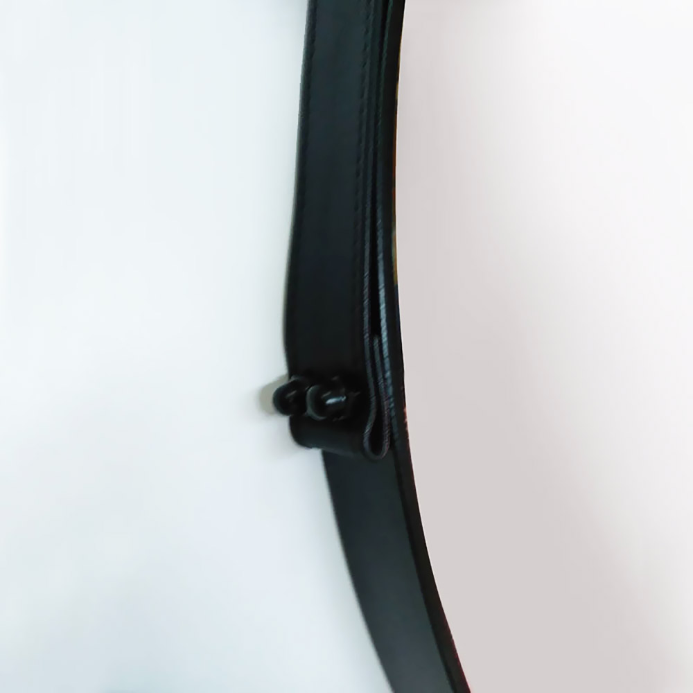 Round mirror Ø60cm - Ø80cm with steel blade and leather strap