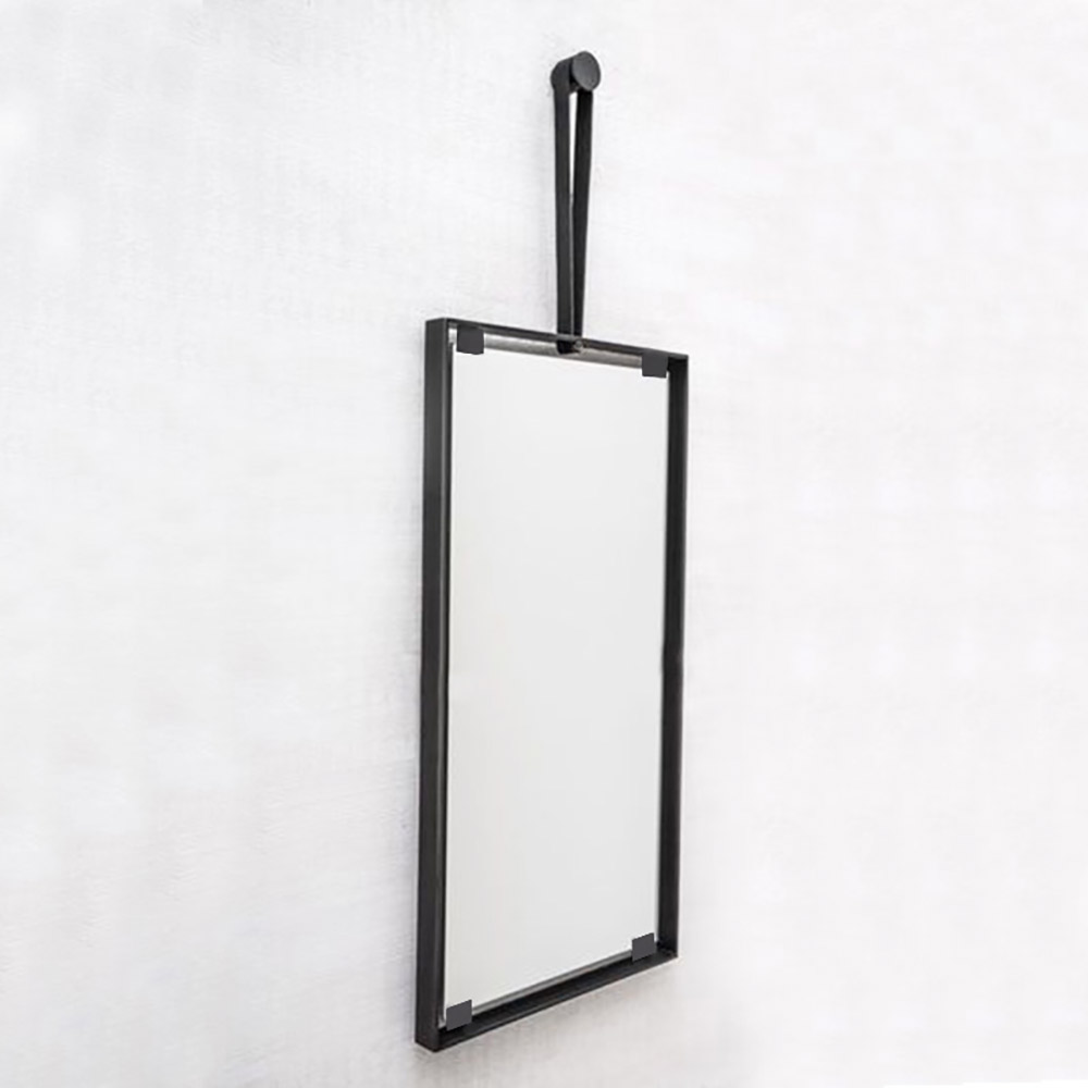 Mirror 45x90cm with metal frame with leather strap