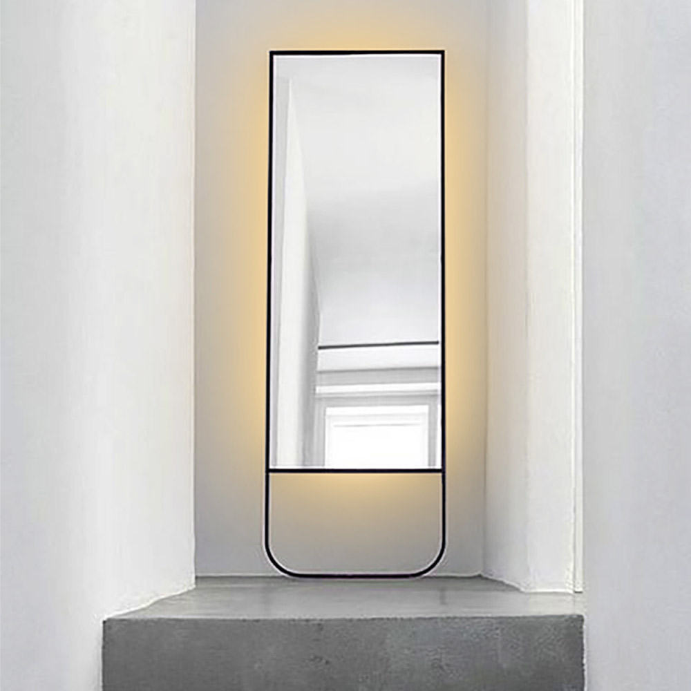 Mirror 60x180cm with black steel blade