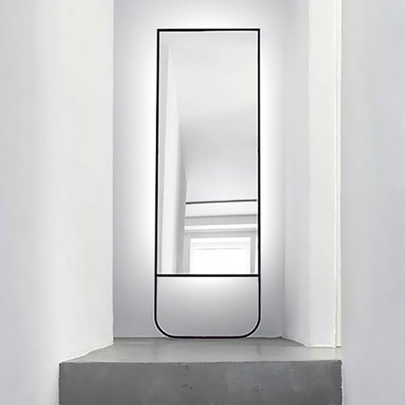 Mirror 60x180cm with black steel blade