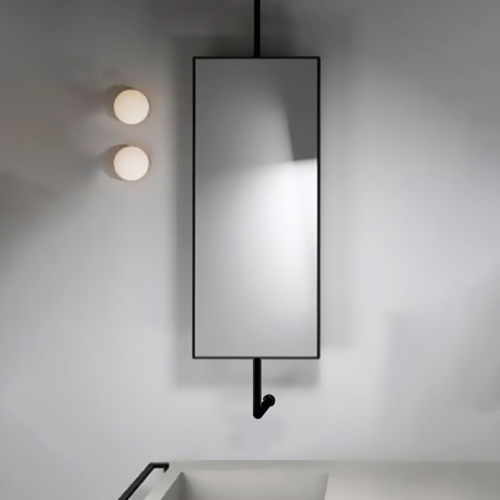 Metal bathroom mirror 45x90cm rotating