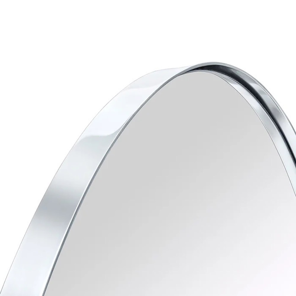 Oval capsule mirror 45x90cm stainless steel