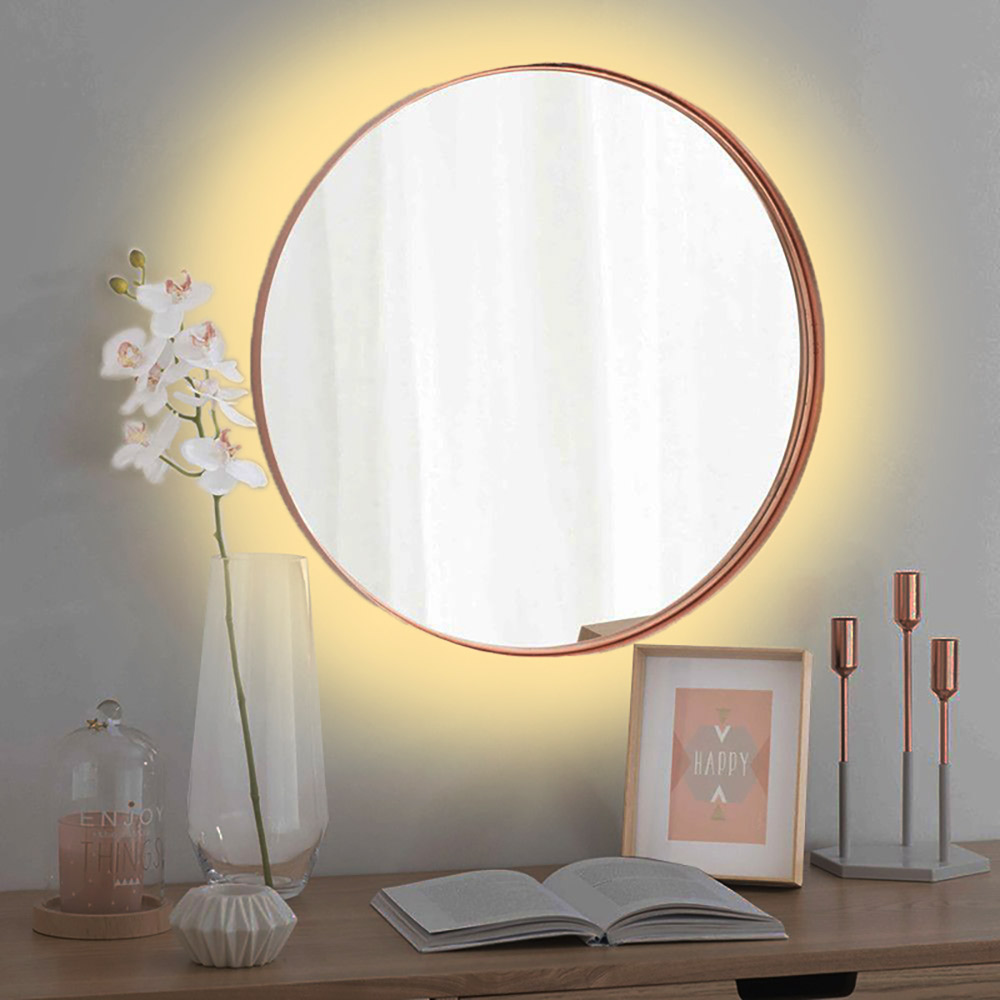 Round wall mirror Φ60cm - Φ90cm with steel blade