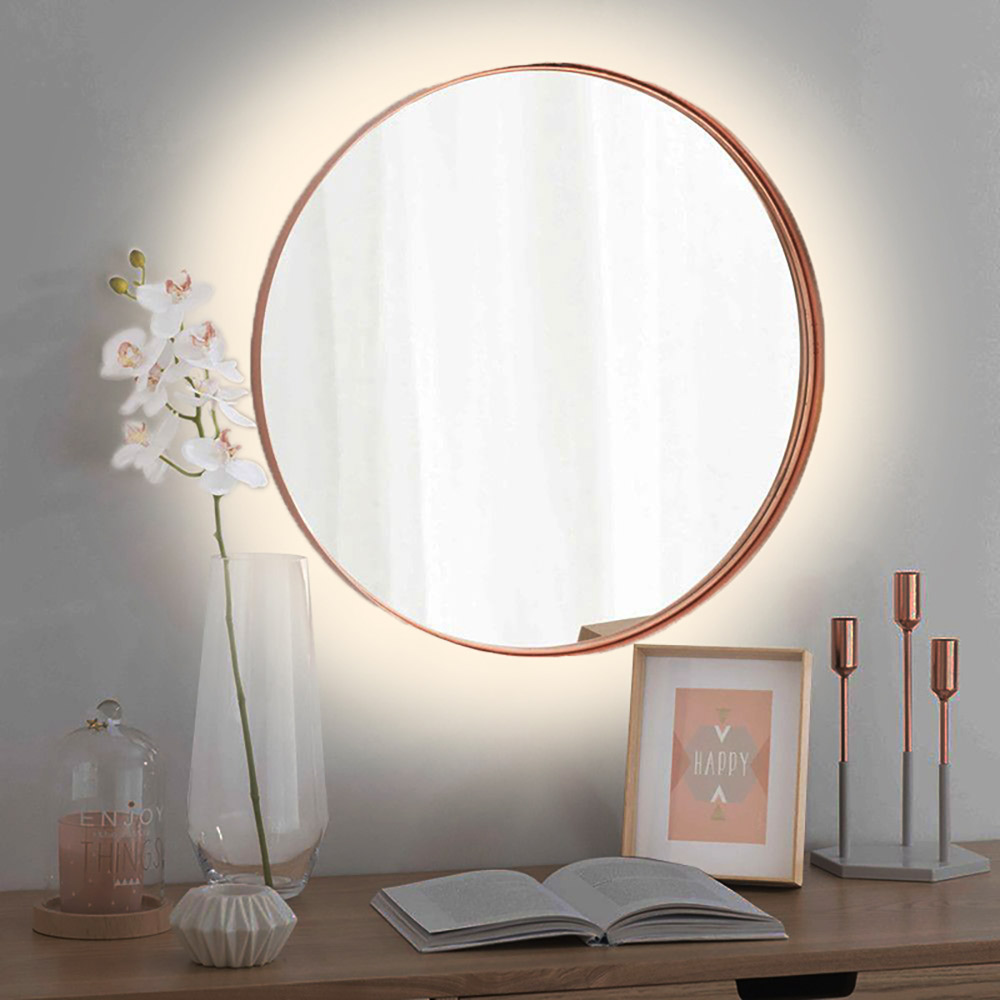 Round wall mirror Φ60cm - Φ90cm with steel blade