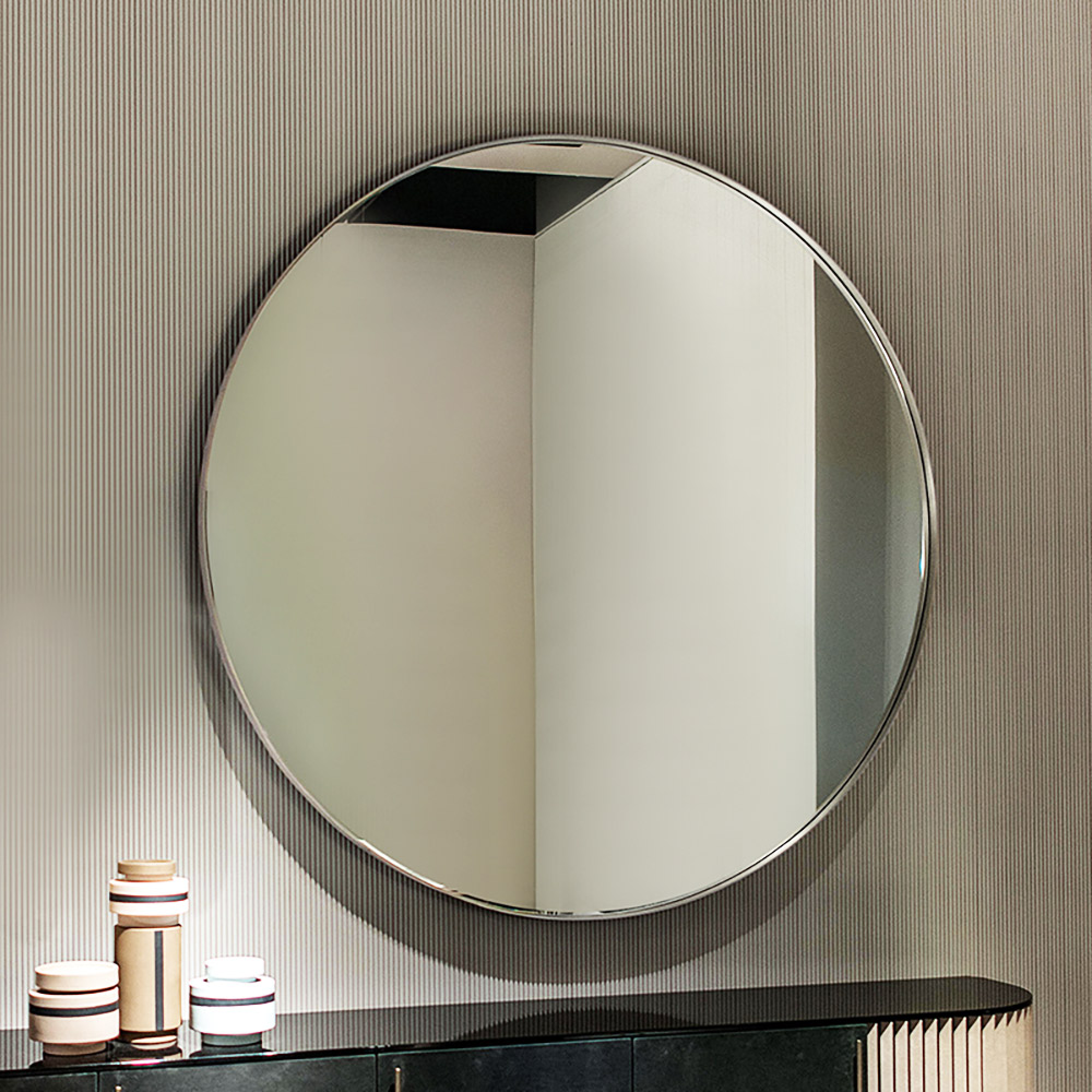 Bathroom wall Round mirror Ø60cm - Ø80cm with brass blade