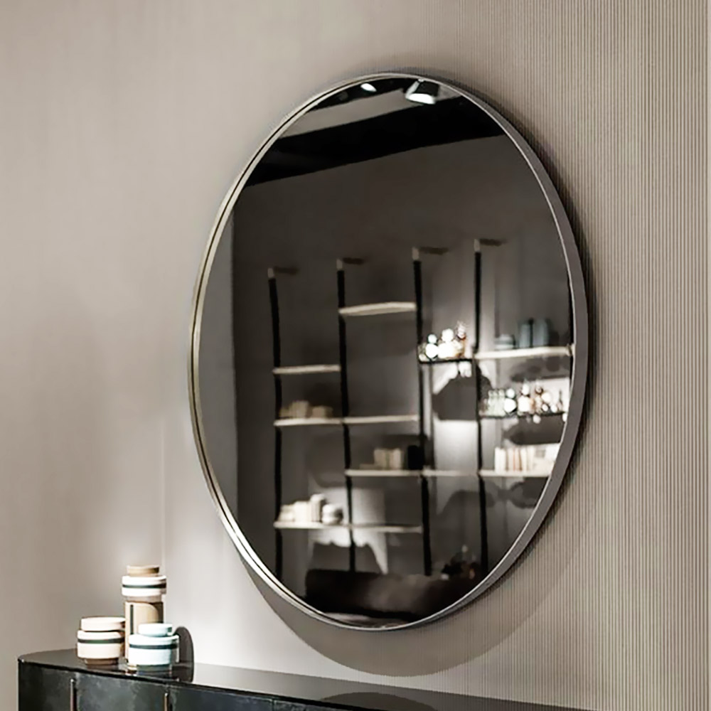 Bathroom wall Round mirror Ø60cm - Ø80cm with brass blade