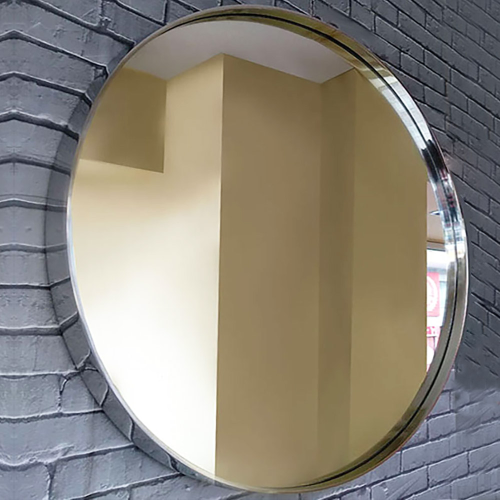 Bathroom wall Round mirror Ø60cm - Ø80cm with brass blade