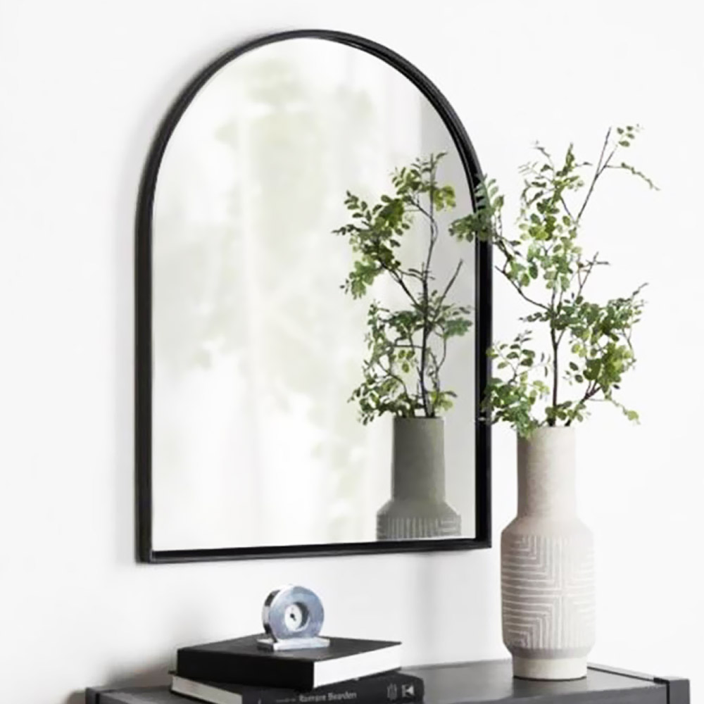 Mirror 60x80cm with arch and metal frame