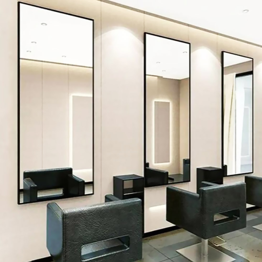 Set of 3 rectangular mirrors with aluminum profile 60x120cm