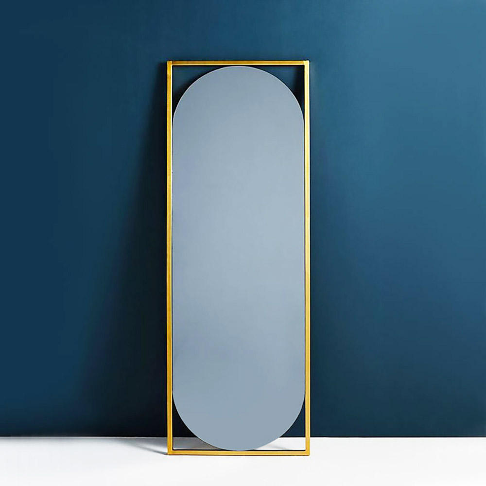 Mirror 60x180cm oval with metal frame