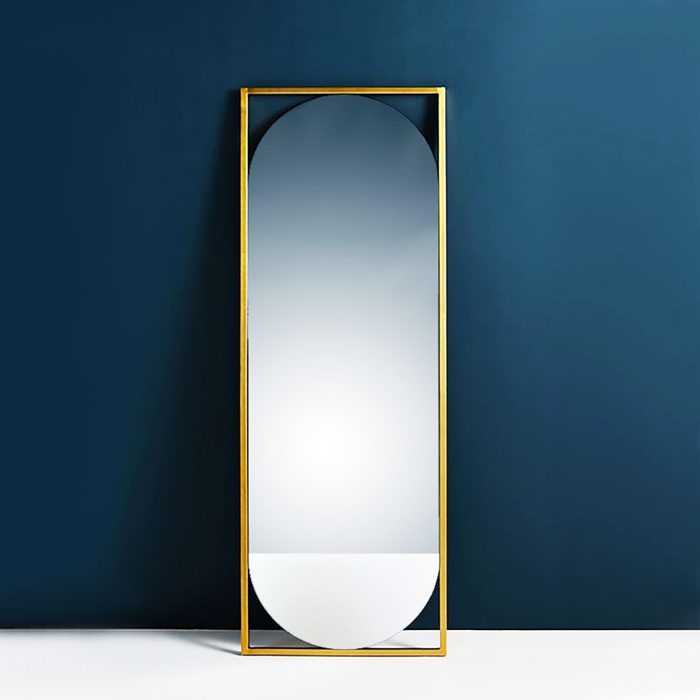 Mirror 60x180cm oval with metal frame