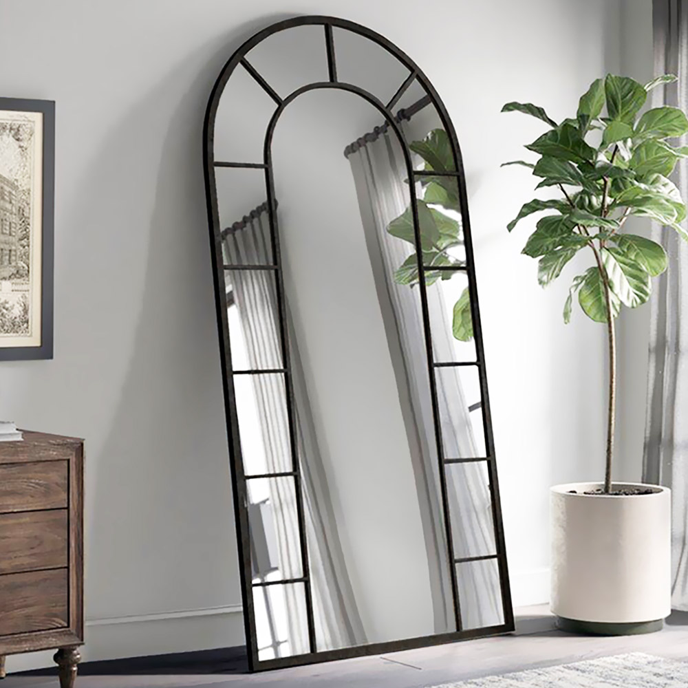 Living room floor wall mirror 90x200cm with metal