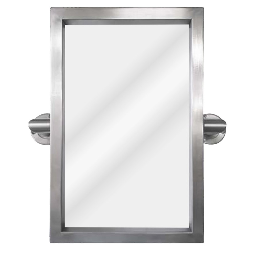 Handicapped mirror 40x80cm in stainless steel with adjustable base