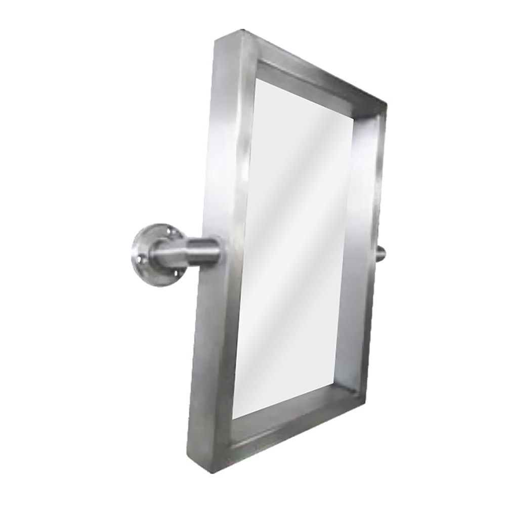 Handicapped mirror 40x80cm in stainless steel with adjustable base