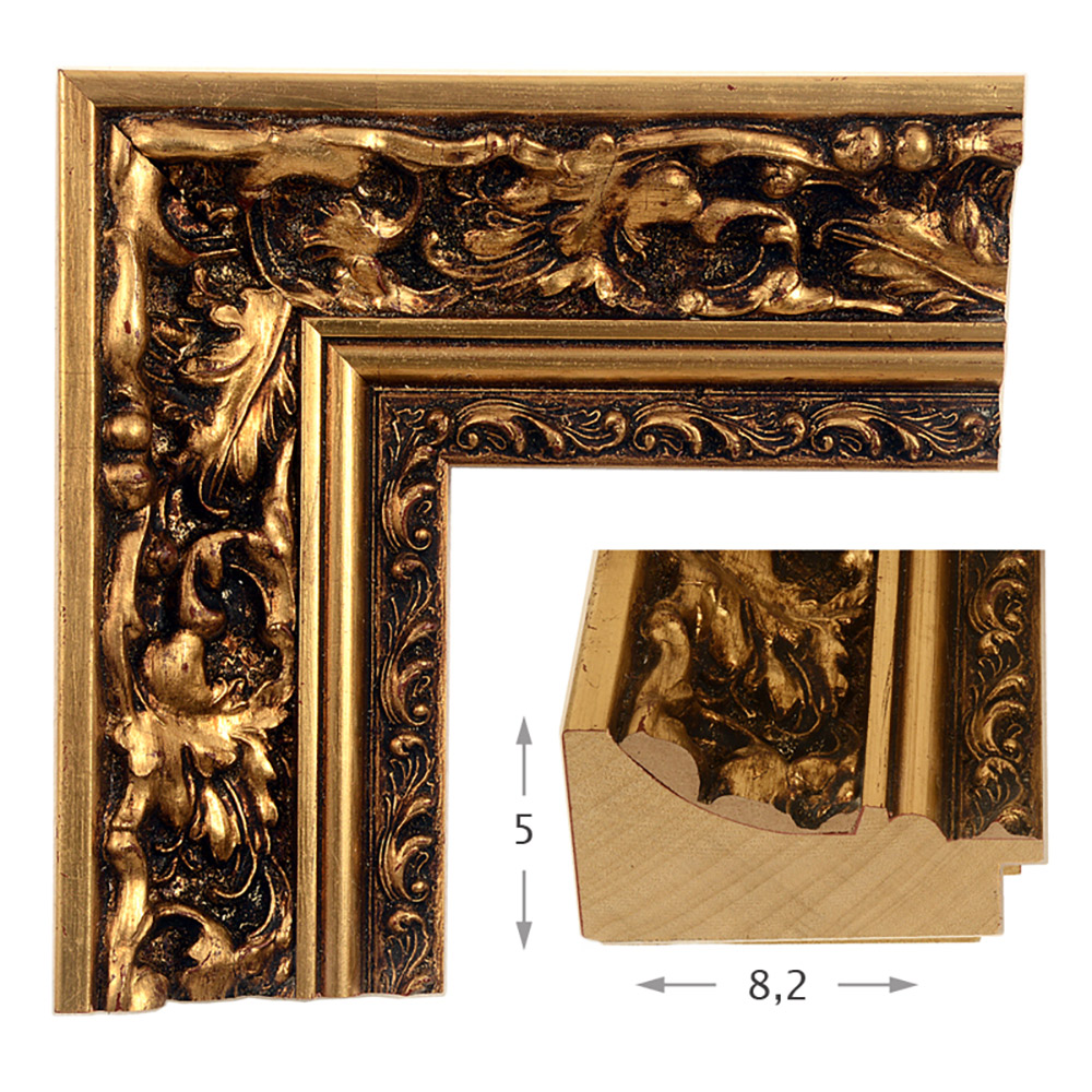  Mirror with golden wooden frame 60x80cm